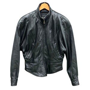 Wilsons Black Leather Jacket With Thinsulate Ultra Insulation‎ Quilted